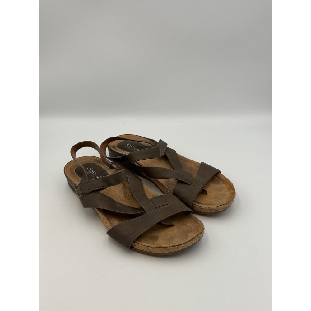 Eurosoft Gianetta Brown Strappy Comfort Sandals Women's 8.5 Well Worn Scent